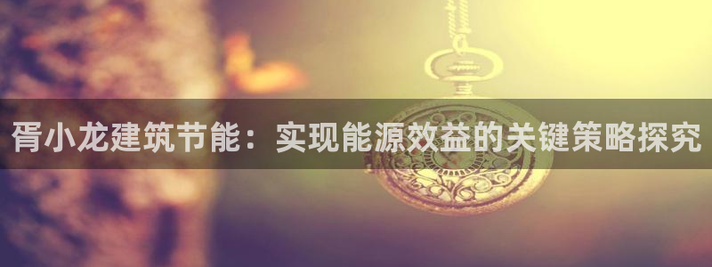 e尊国际娱乐官网下载：胥小龙建筑节能：实现能源效益的关键策略探究