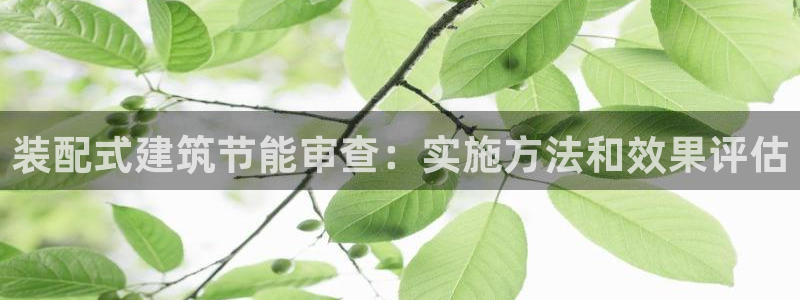 e尊体育：装配式建筑节能审查：实施方法和效果评估