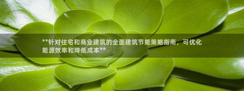e尊国际是个黑网：**针对住宅和商业建筑的全面建筑节能策略指南，可优化
能源效率和降低成本**