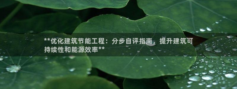 尊亿游戏国际官网：**优化建筑节能工程：分步自评指南，提升建筑可
持续性和能源效率**