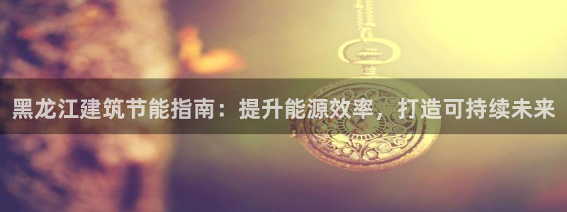 e尊国际app：黑龙江建筑节能指南：提升能源效率，打造可持续未来