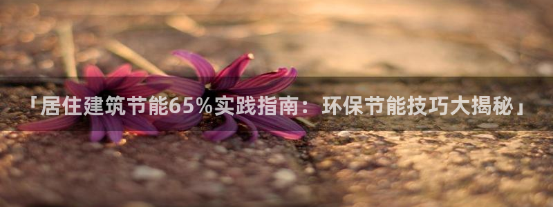 e尊国际平台：「居住建筑节能65%实践指南：环保节能技巧大揭秘」