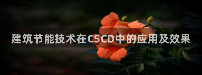 e尊国际是干什么的：建筑节能技术在CSCD中的应用及效果
